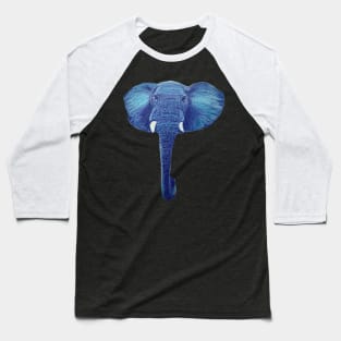 Elephant head colour pencil drawing Baseball T-Shirt